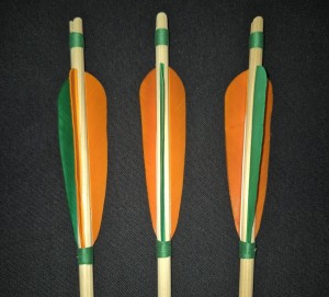 ZESTAW 12szt strzał  11/32", w jednym spinie 68, świerk