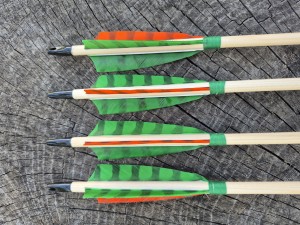 ZESTAW 12szt strzał  5/16", ważone do 1g, w spinach 36-39, świerk