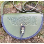 Torba skórzana na ramię zielona